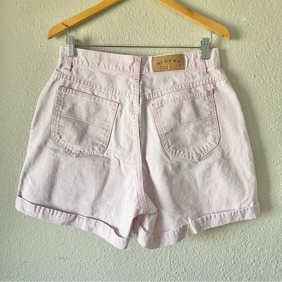 Vintage 90s Lee Riders Mom Shorts Women’s 14 Pink High Waisted Cuffed Cotton EUC - Picture 8 of 16